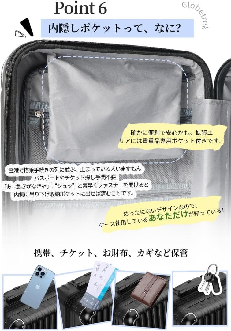 391 スーツケース キャリーケース 機内持ち込み 軽量 拡張 TSAロック