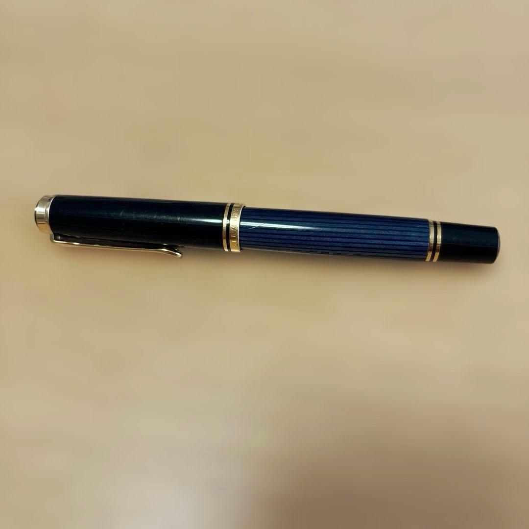 ペリカン スーベレーン青縞 ペン先無18C-750 M 万年筆　(ジャンク品)