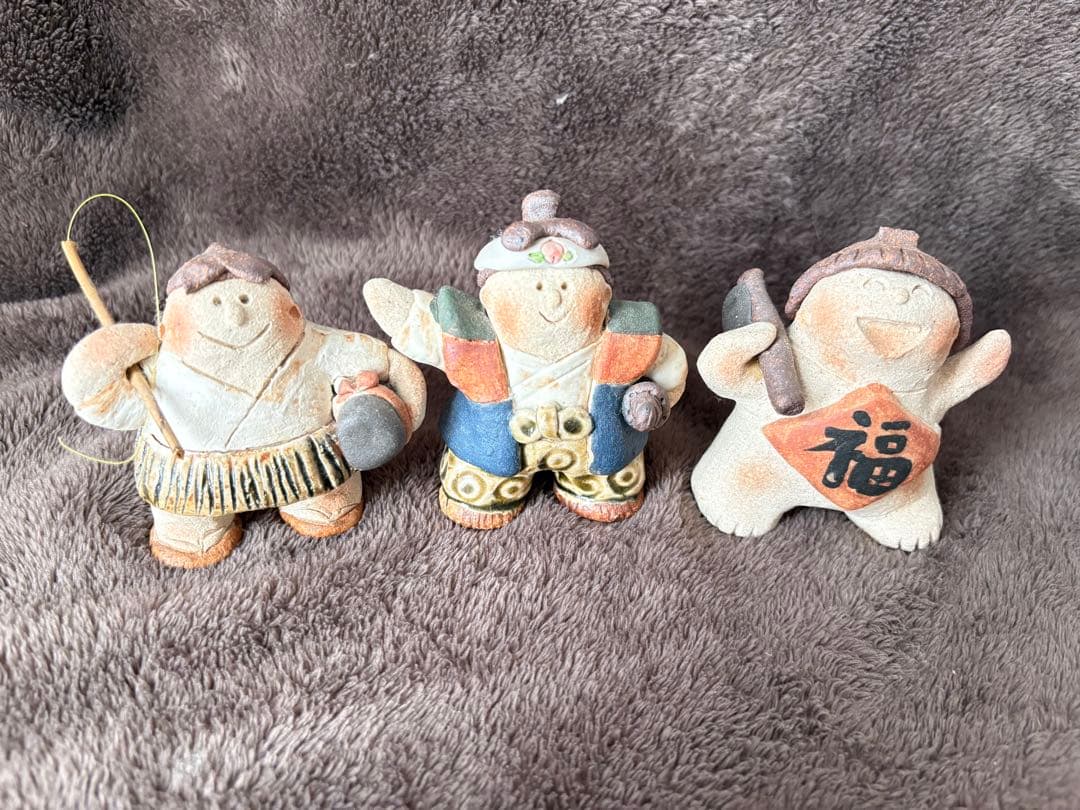 【美品】三太郎　陶器　端午の節句陶人形　河井美晴
