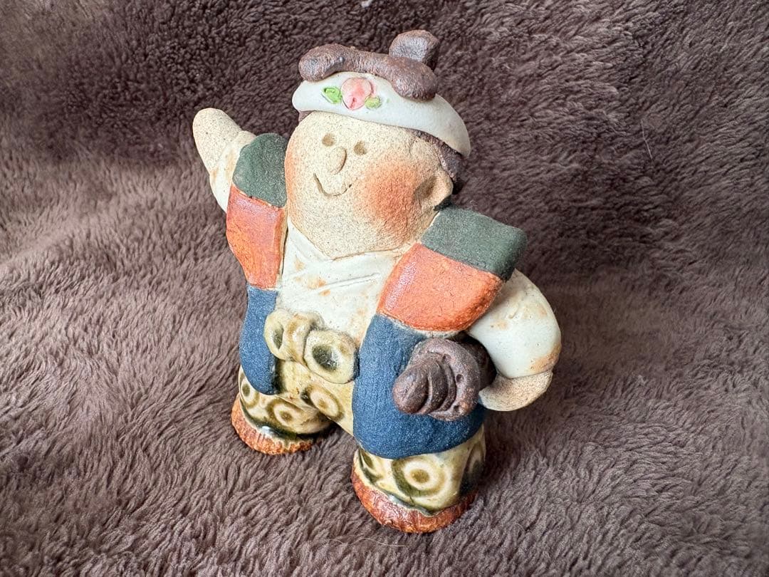 【美品】三太郎　陶器　端午の節句陶人形　河井美晴
