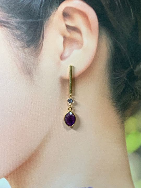 アメジストピアス