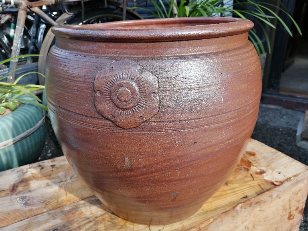 骨董　明治〜大正　龜　壺　時代物