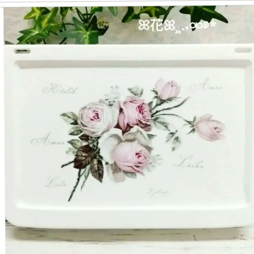 デコパージュꔛ‬ꕤ インテリア雑貨♡引出し収納BOX♡薔薇♡小物入れ♡リメイク鉢