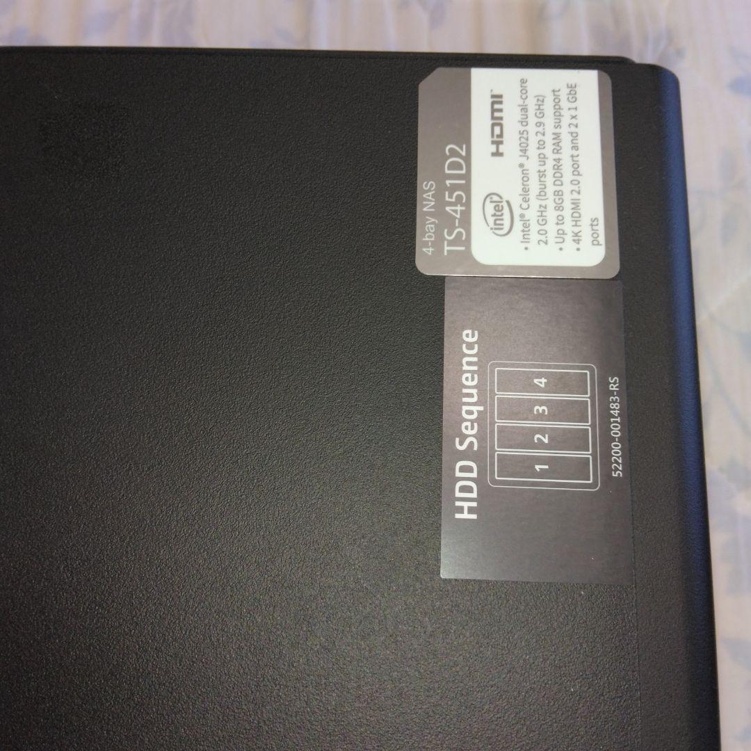 大放出、TS-451D2 4Bay NAS 8GB　LANケーブル添付