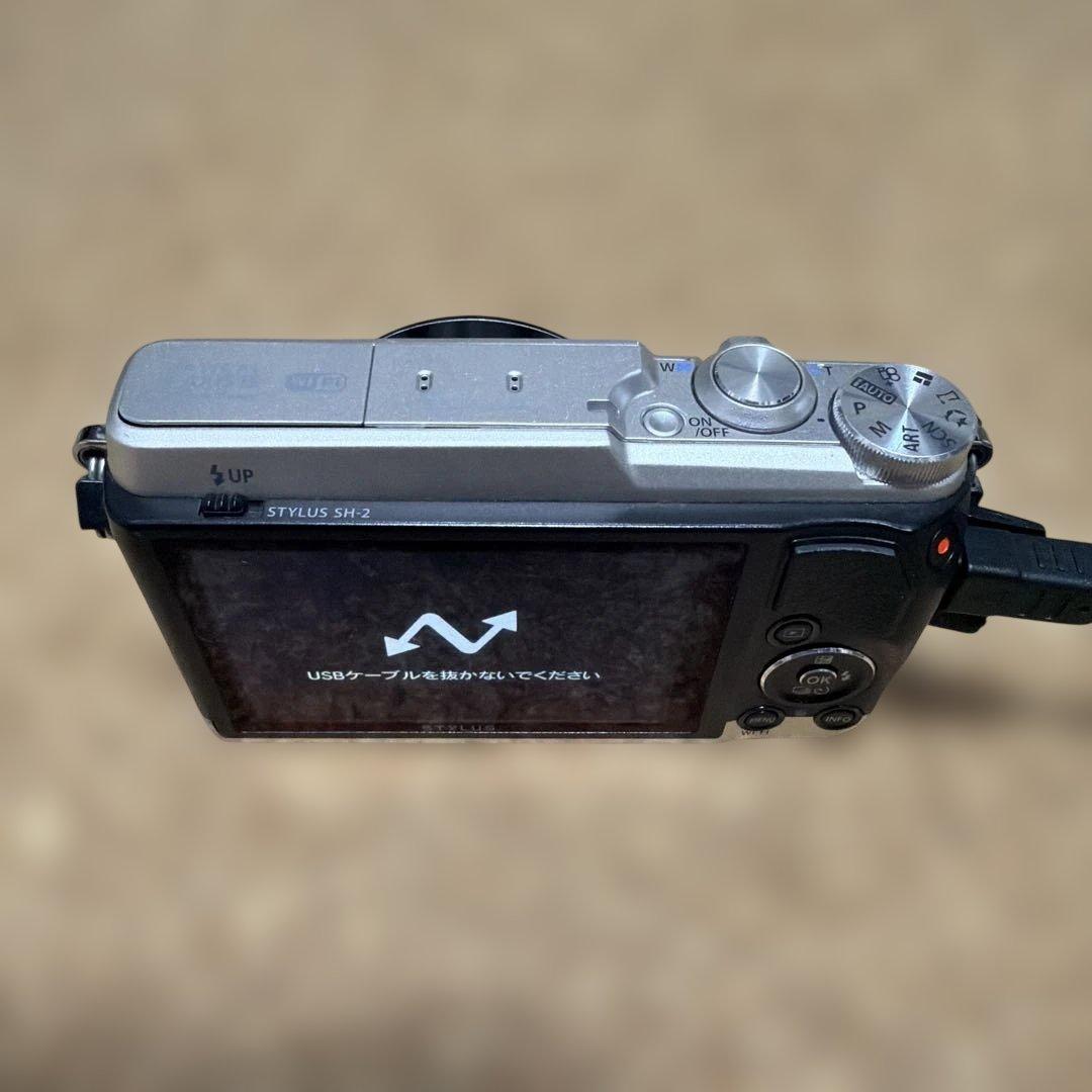オリンパス デジタルカメラ STYLUS SH-2 バッテリー、SDカード付