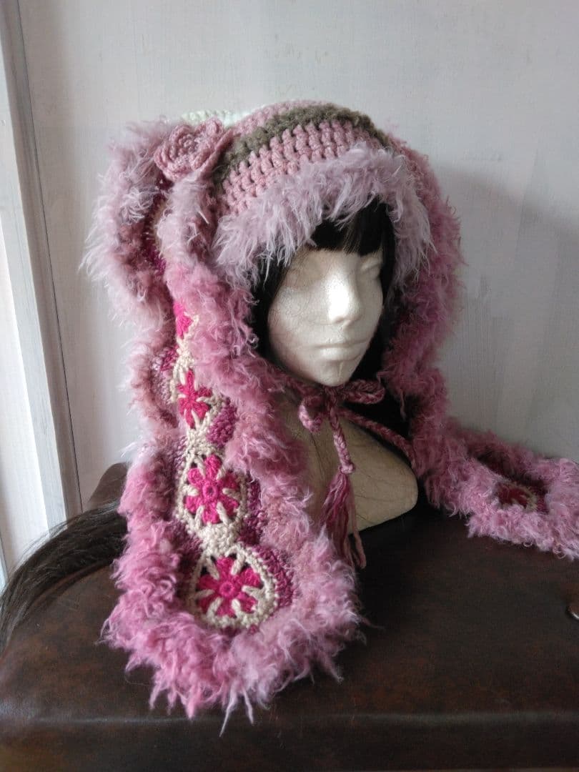 猫耳、うさぎ耳2way帽子handmade取り外し可能アレンジできます