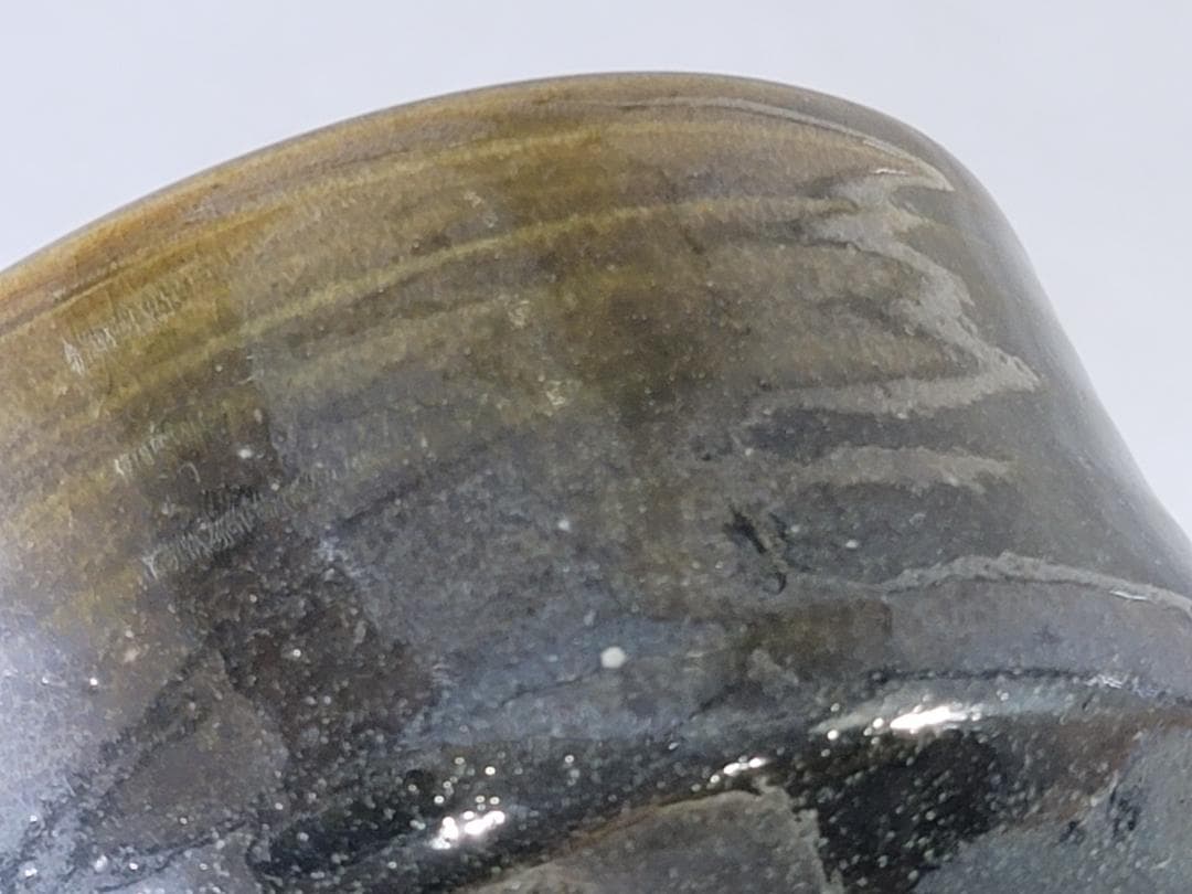 茶道具 冨田焼 富八作 黒茶碗 共箱 PR043