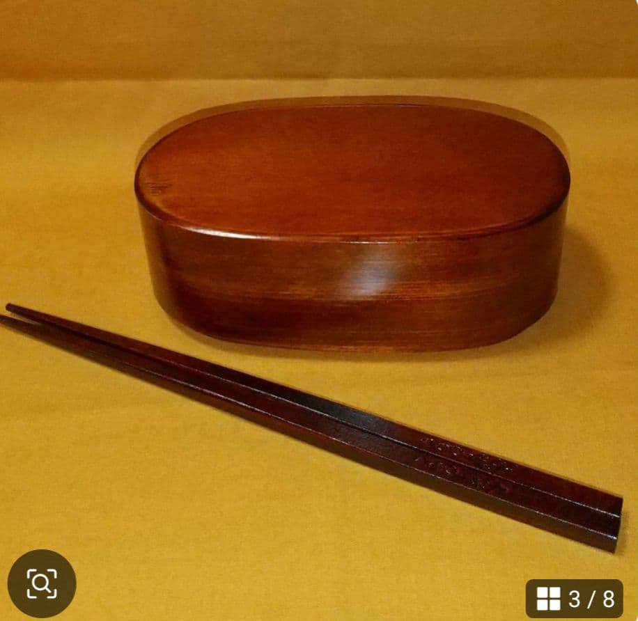 3月限定　木曽ひのきメンパ　曲げわっぱ　深蓋15cm　木曽ひのき箸付　伝統工芸品