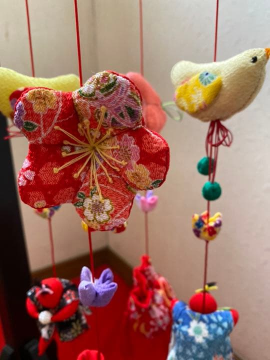 うさぎ、ひよこ、桜のつるし飾り