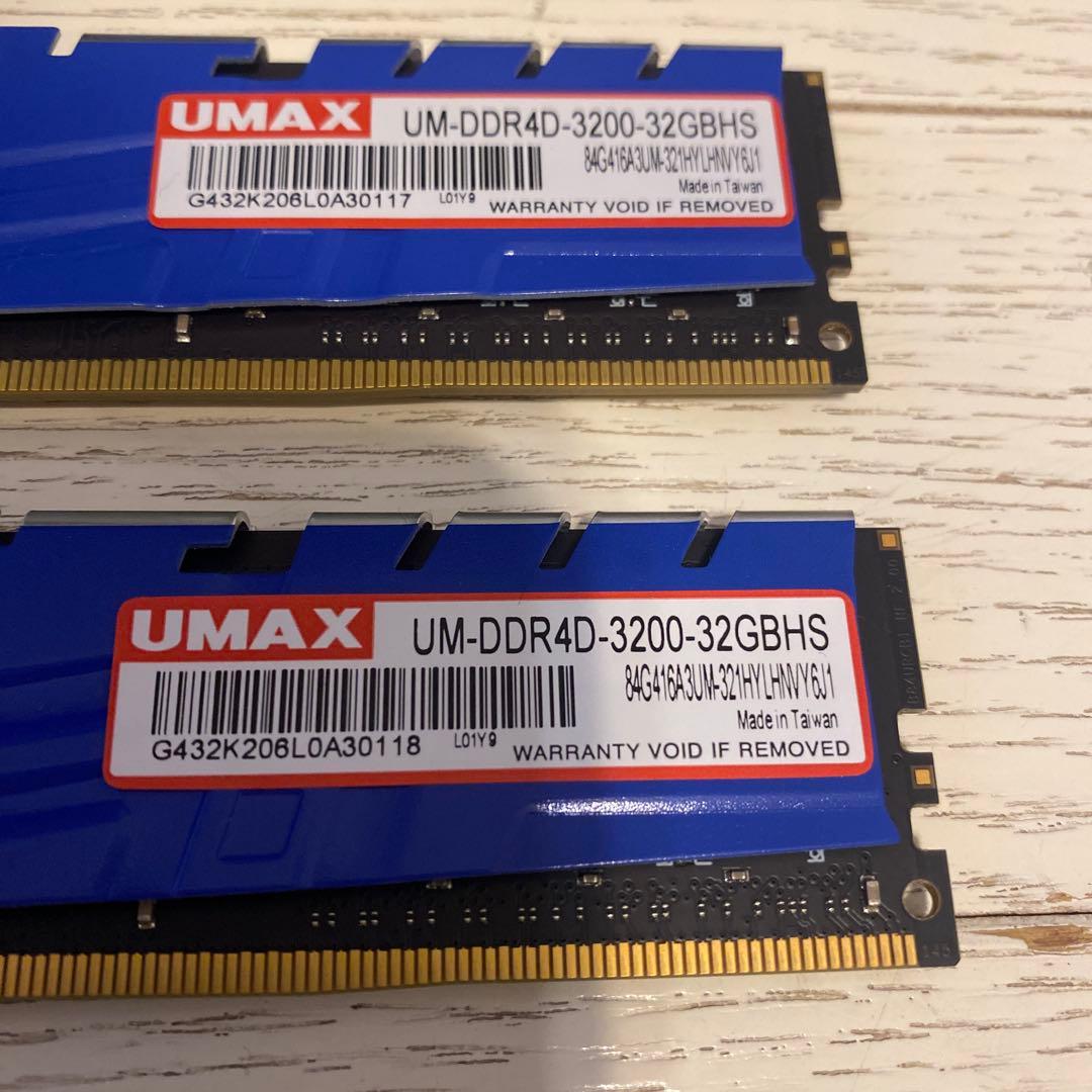 UMAX UM-DDR4-3200-32GBHS メモリ 16G×2