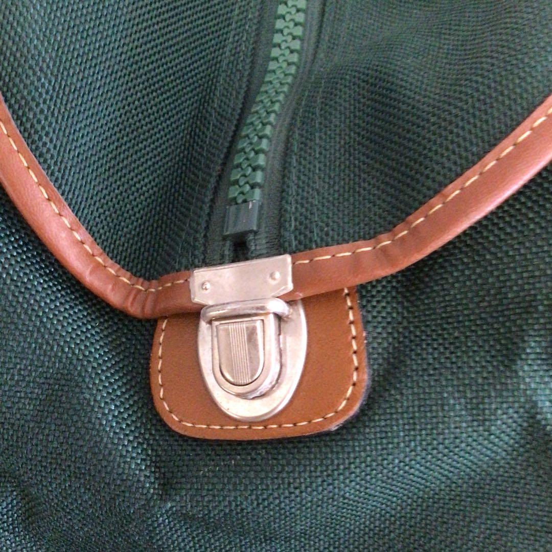【希少】ランセル LANCEL キャンバス×本革 ボストンバッグ 緑