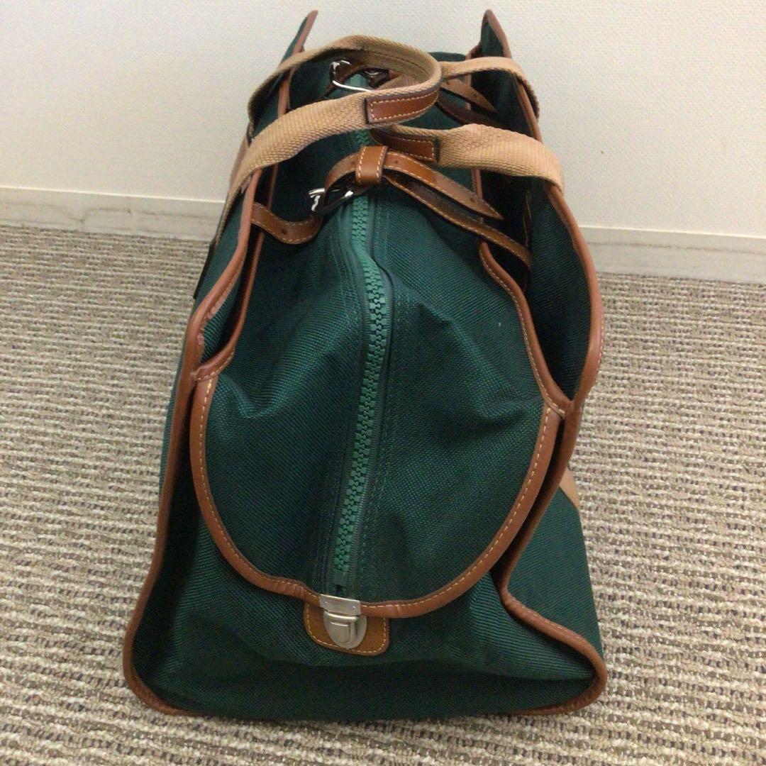 【希少】ランセル LANCEL キャンバス×本革 ボストンバッグ 緑