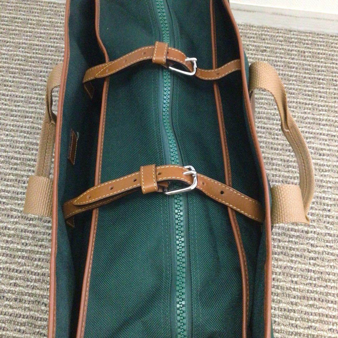 【希少】ランセル LANCEL キャンバス×本革 ボストンバッグ 緑