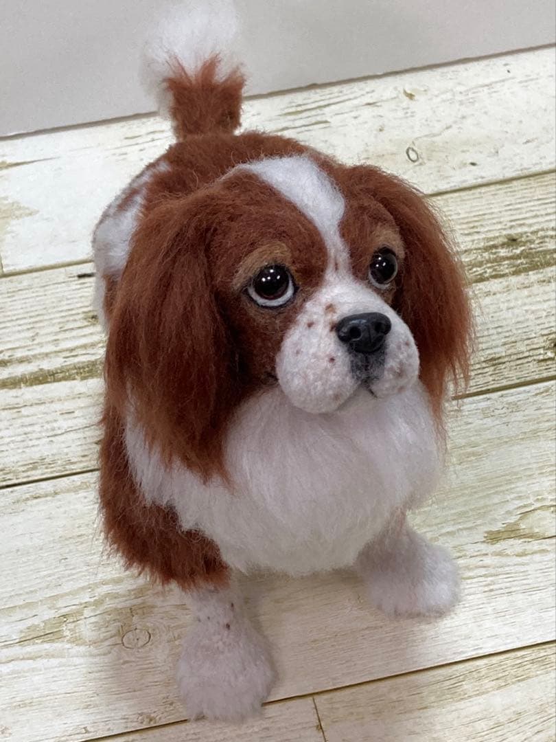 羊毛フェルト　キャバリア　犬