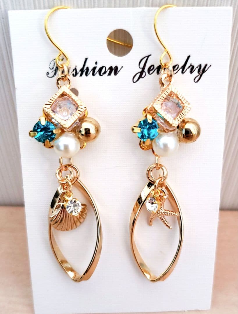 525# 夏ピアス ピアス ハンドメイド レジン