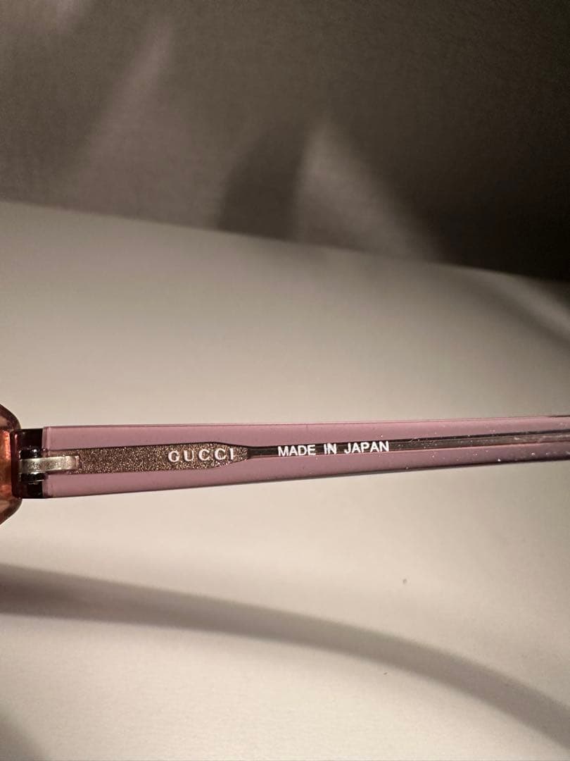 廃番 vintage OLD GUCCI ロゴ装飾 ラインストーン メガネデッド