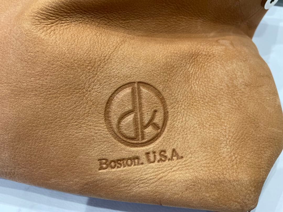 【値下げ】David King Bostonベージュレザーボストンバッグ