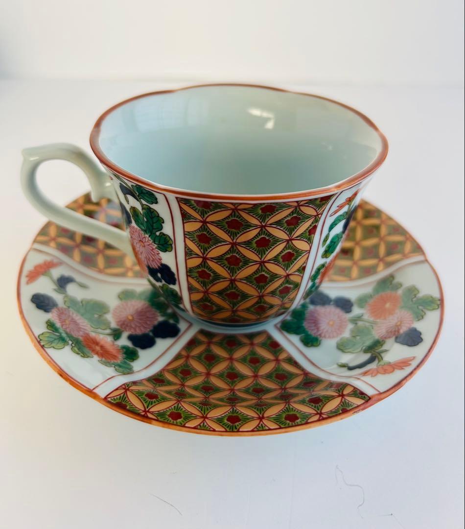 【新品】 有田焼 古伊万里 清秀 珈琲揃 カップ＆ソーサー 5客セット 桐箱入