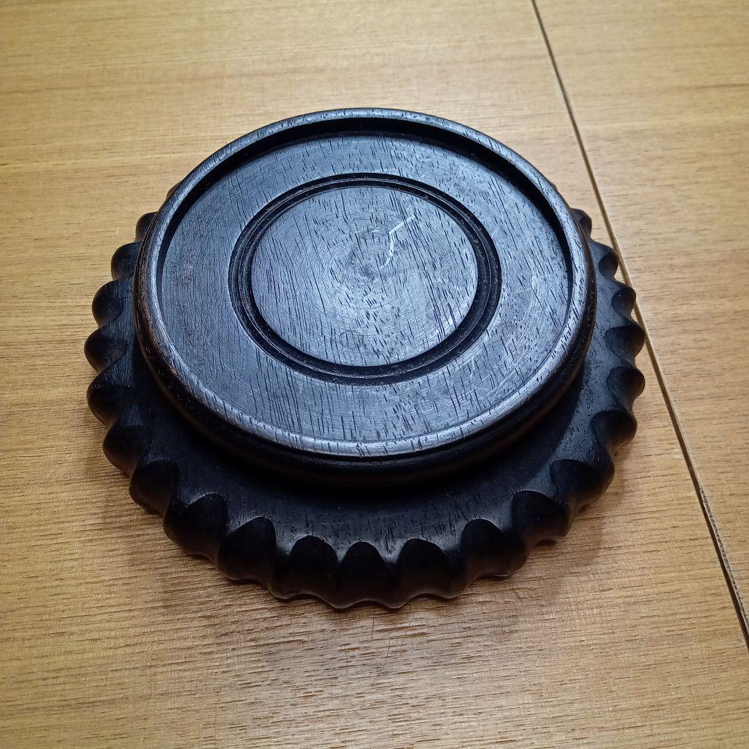 シルバー製桃仙人像 ドラゴンの杖