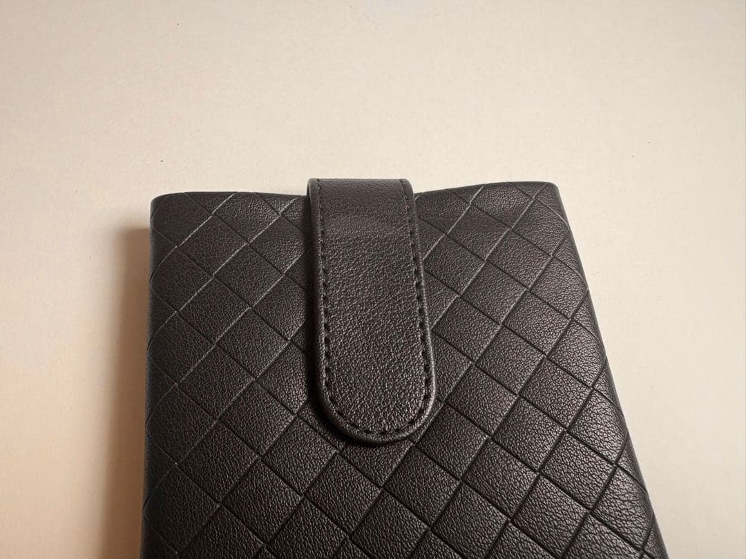 Bottega Veneta レザーケース イントレチャート風 ブラウン