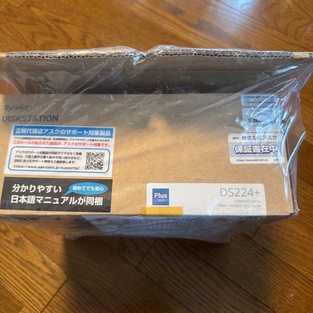 t*o様 Synology DS224+ 拡張メモリ8GB付き