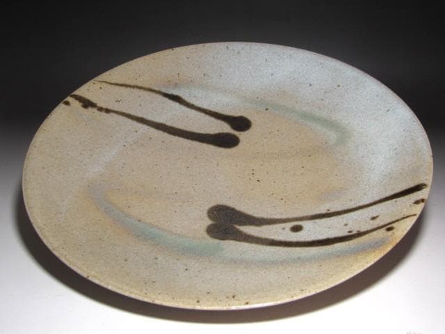 ☆　濱田庄司　塩釉流掛皿　味わい深い品です☆y651