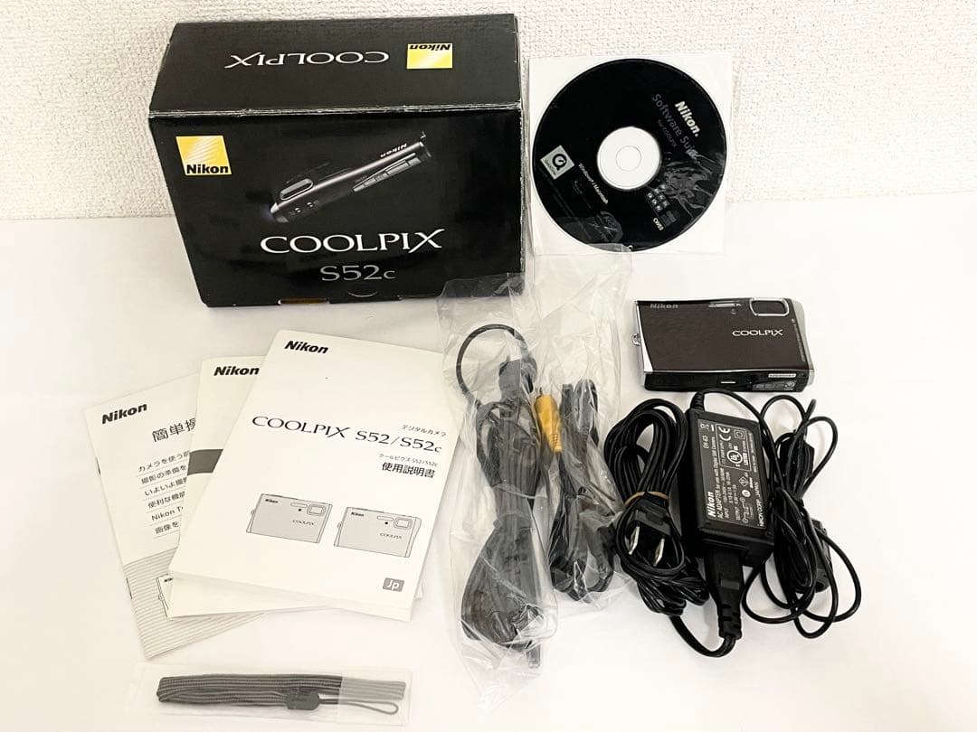 【希少・完動品】　Nikon COOLPIX S52c 付属品多数　動作確認済