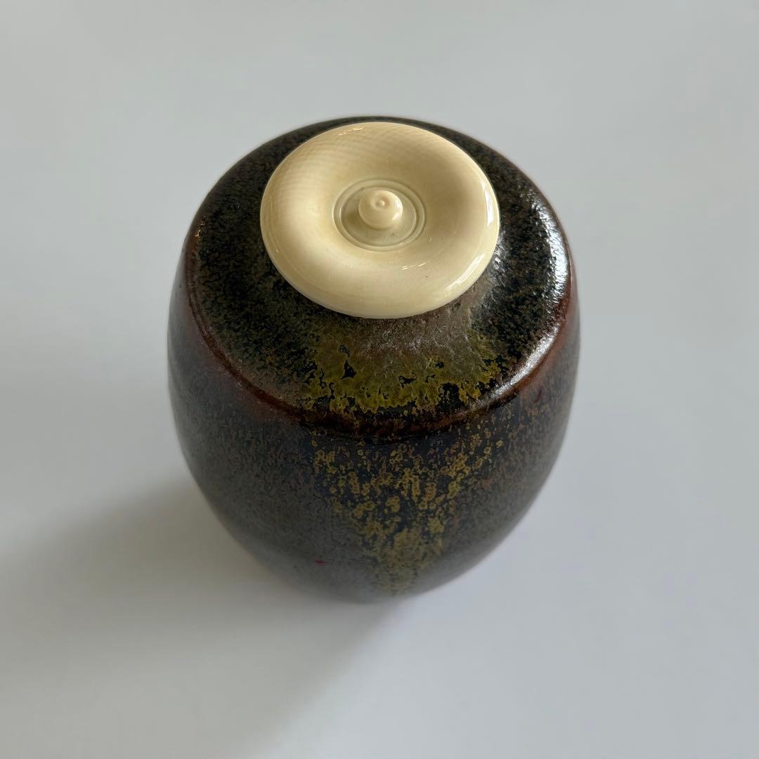 【美品】笹田有祥 肩衝茶入 茶器 茶道具