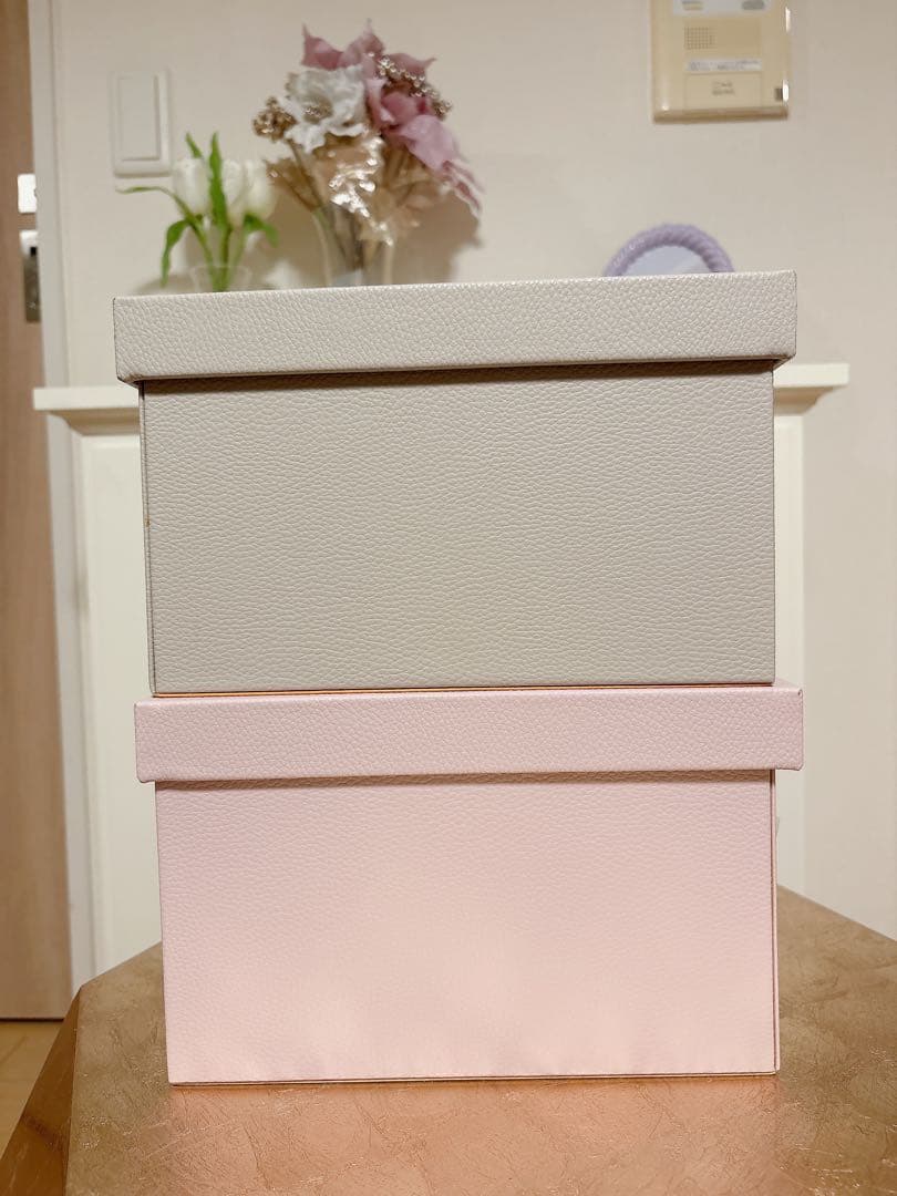 Francfranc プリーレ ボックス S ピンク　アイボリー　レース　3個