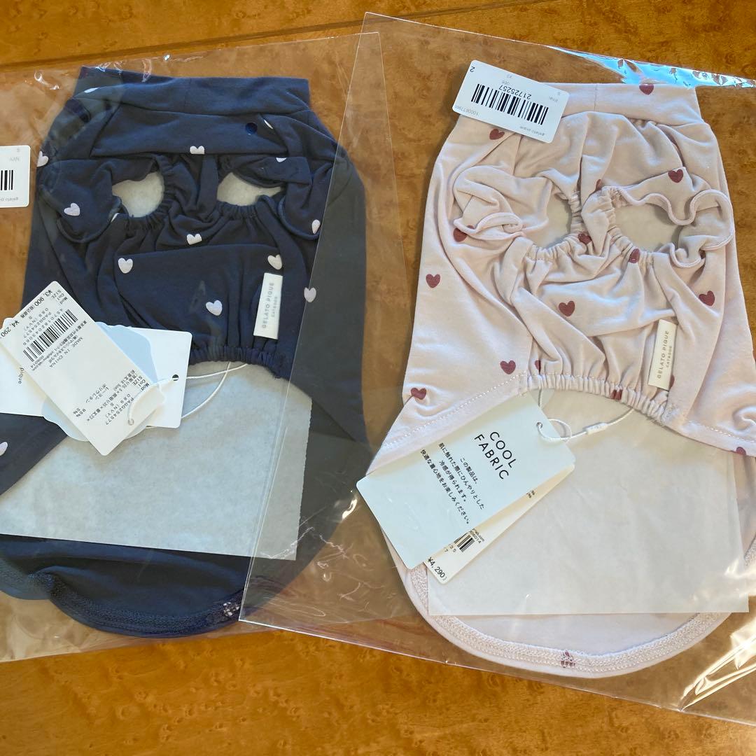 gelato pique ペット　犬服　ハート柄プルオーバー　S 2枚セット