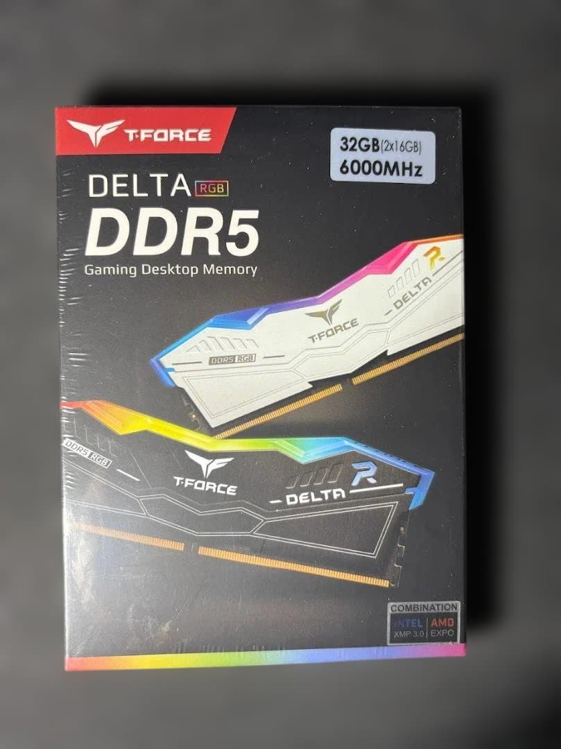 新品 T-FORCE RGB DDR5 32GB(16GB*2) 6000 白③