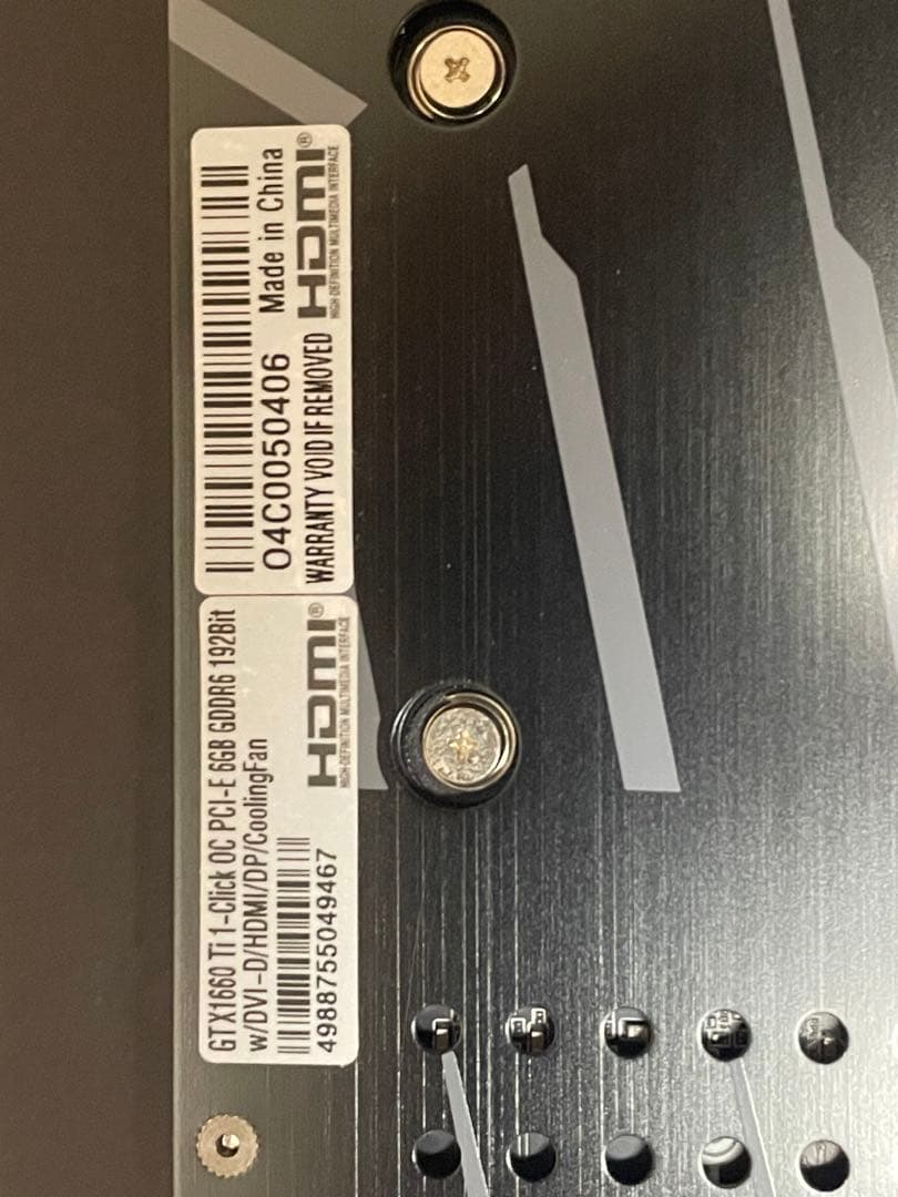 GTX 1660 Ti 6GB GDDR6 グラフィックボード
