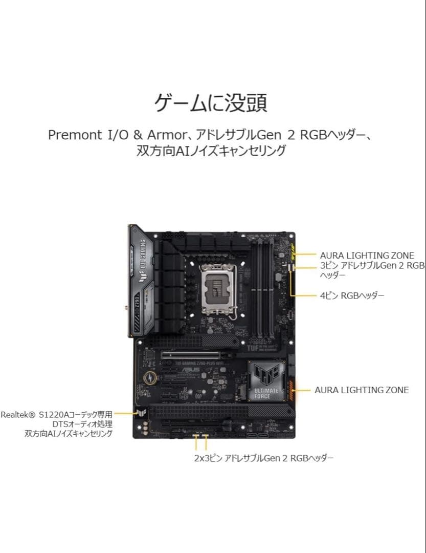 ASUS TUF GAMING Z790-PLUS WIFIメモリ64GBセット