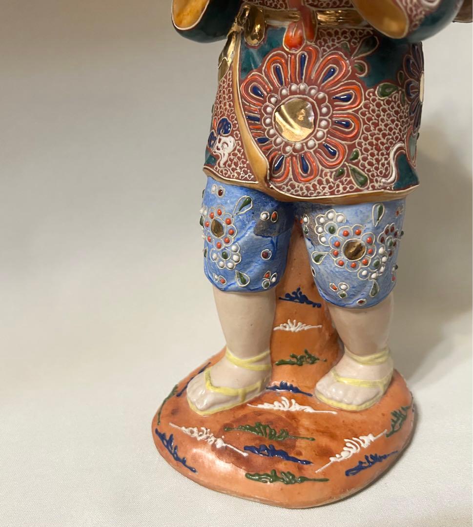 九谷焼 二宮金次郎 金彩 色彩 置物 縁起物 陶磁器 時代物 色絵 インテリア