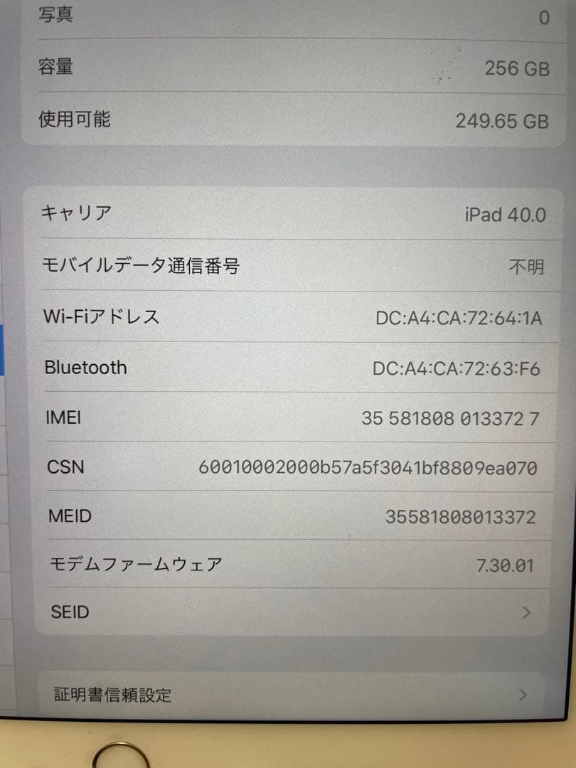 iPad Pro 10.5 256GB 2017 simフリーモデル付属品多数