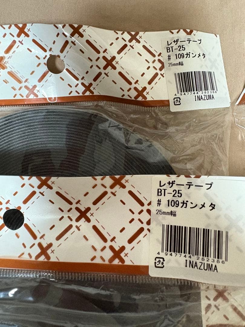 INAZUMA レザー テープ BT-25 25mm幅 6本セット　合皮