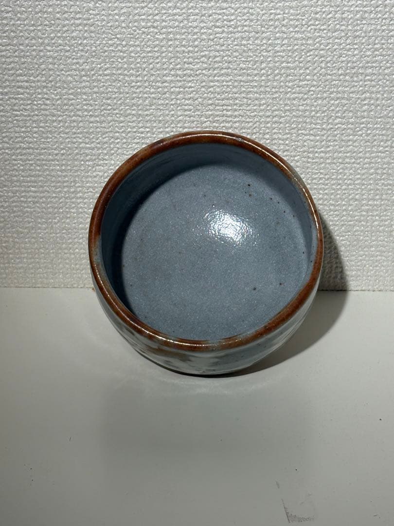 鼠志野 志野焼 茶碗 共箱付き（作者署名あり）