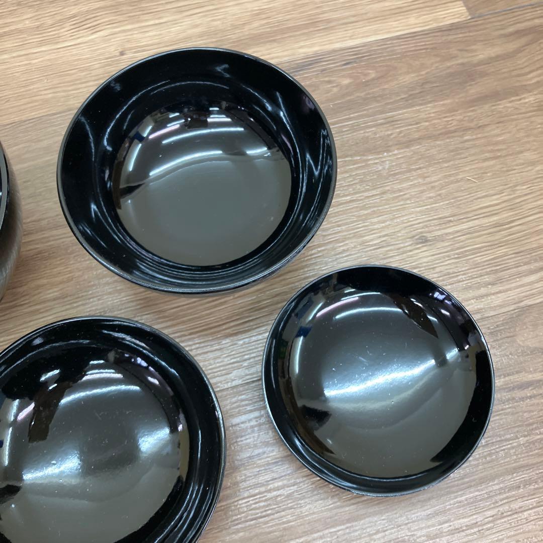 3F 漆器 入れ子椀 4客セット（四つ椀・精進料理・懐石） 応用器 お椀
