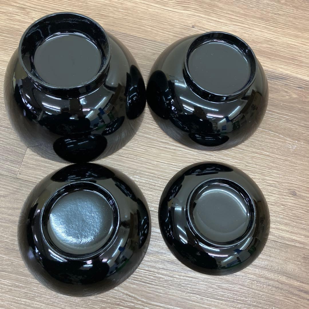 3F 漆器 入れ子椀 4客セット（四つ椀・精進料理・懐石） 応用器 お椀