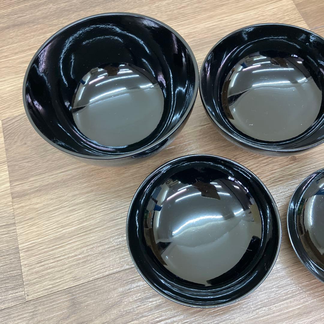 3F 漆器 入れ子椀 4客セット（四つ椀・精進料理・懐石） 応用器 お椀