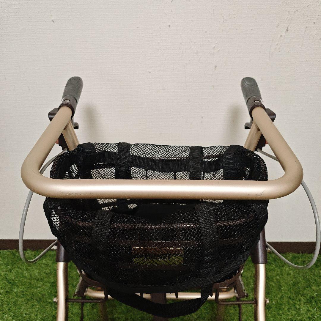 幸和製作所　歩行車　テイコブリトルホーム　waw05　ブラウン　バック付き