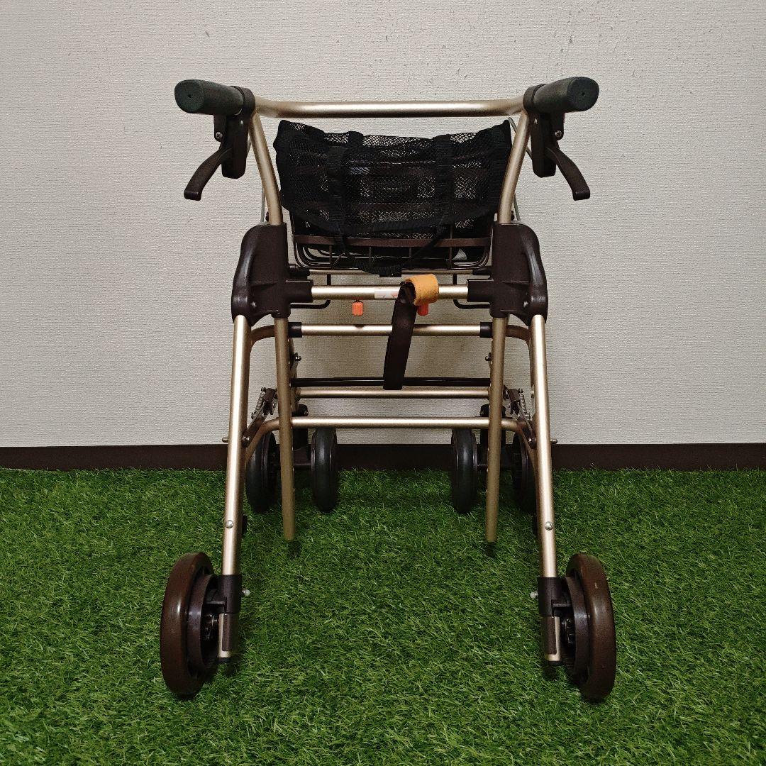 幸和製作所　歩行車　テイコブリトルホーム　waw05　ブラウン　バック付き