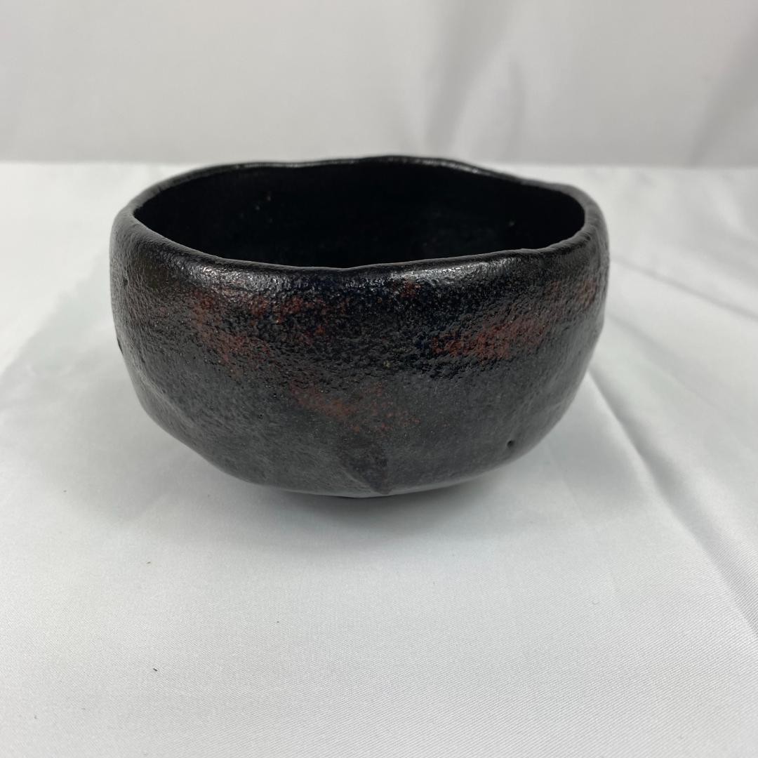 ★京焼 楽焼 現代作家 作品 楽印 黒楽茶碗 茶道具 茶器 抹茶茶碗