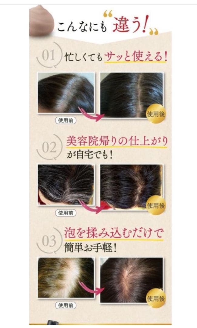 ヘアリシェ ナチュラルエアリーカラー ブラック6本 泡タイプ白髪染め