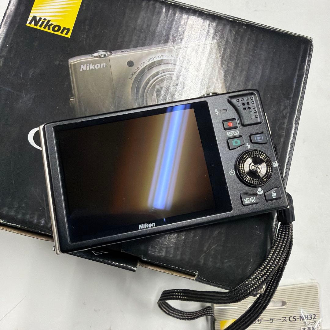 【美品】Nikon COOLPIX S8000 本体　予備電池　純正レザーケース