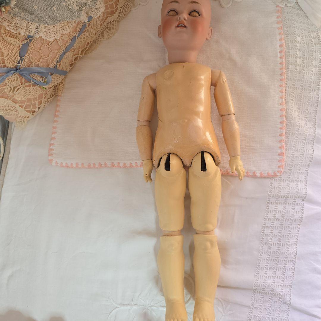 アンティークビスクドール　ケストナー　男の子　タキシード　リネンシャツ