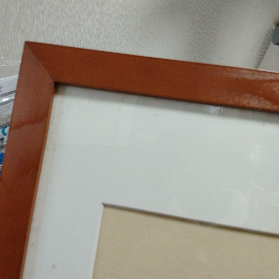 孔雀の刺繍アート作品　絹糸刺繍　額入り