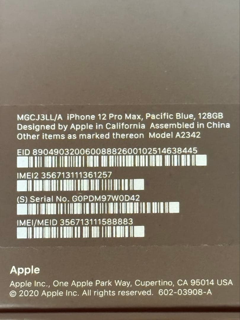メ*夫様 美品 iPhone 12 Pro Max 128gb US版 バッテリ