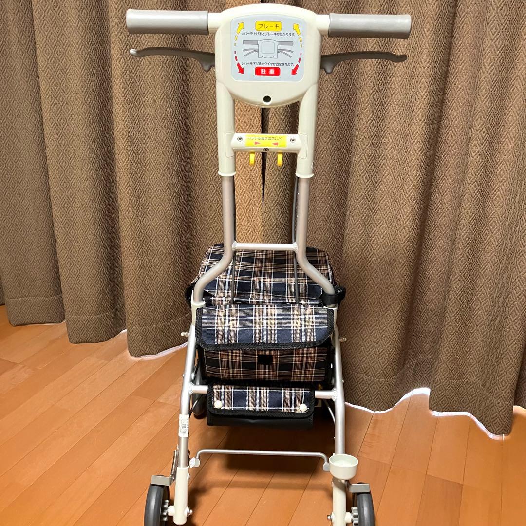 美品❣️サンフィールショッピング　シルバーカー アロン化成　安寿　手押し車　説明書