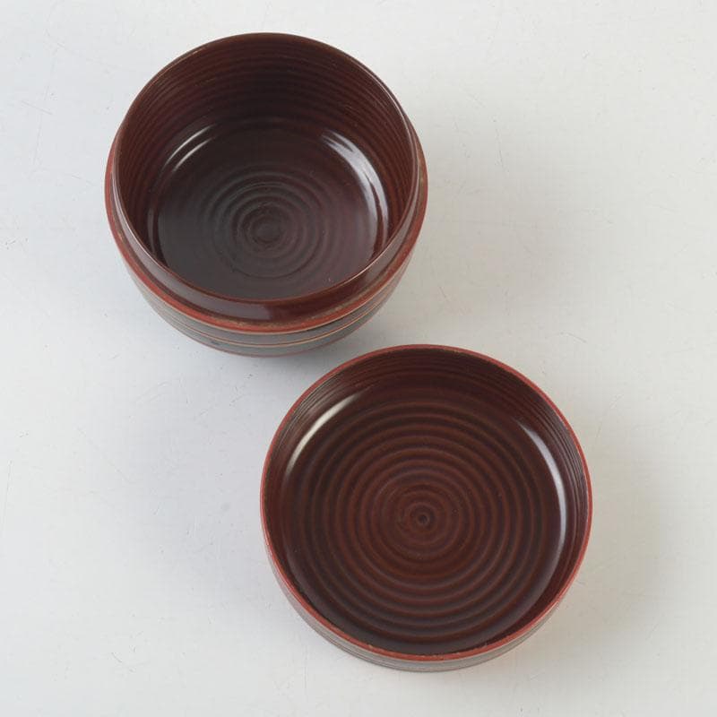 茶道具　山中塗　中村宗悦作　即中斎好　唐物写　独楽平棗　共箱　V　A67